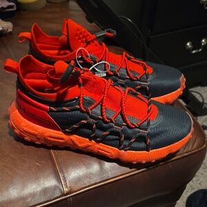 Under Armour Red and Black Athletic Shoes with Trail-Running Design